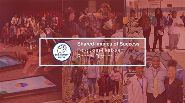 A collage of images with students, staff, and families together.