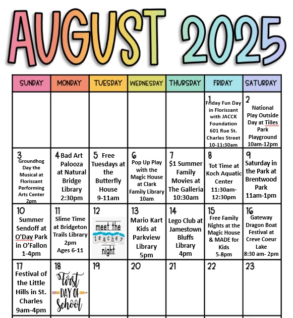 August 2025 Calendar